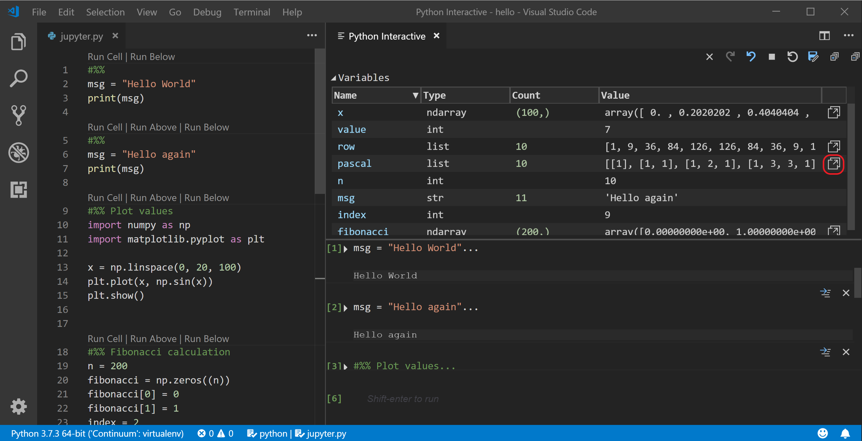 visual studio code python pip install